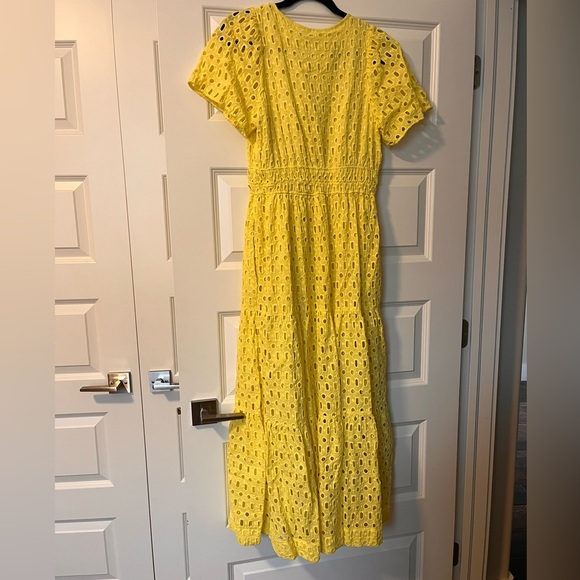 Anthropologie Yellow Eyelet Somerset Maxi Dress - M - Picture 2 of 4